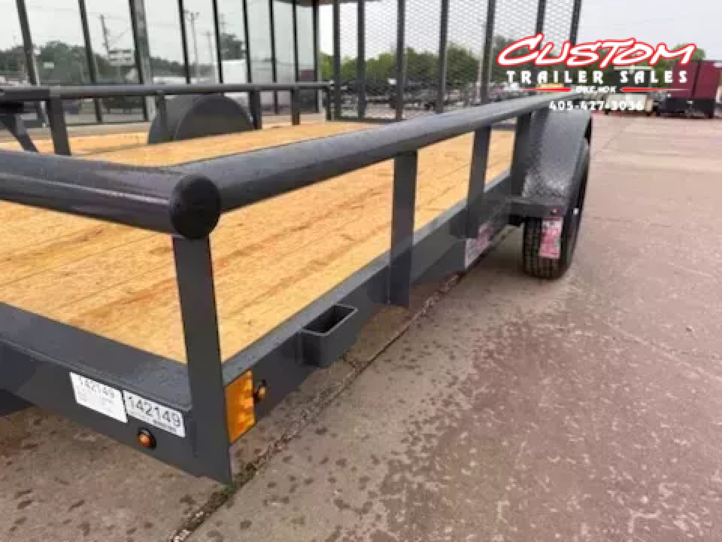 New #146104 2026 LAMAR UC 12 X 77 SINGLE AXLE PIPE TOP 3K UTILITY TRAILER W/ REAR RAMP GATE