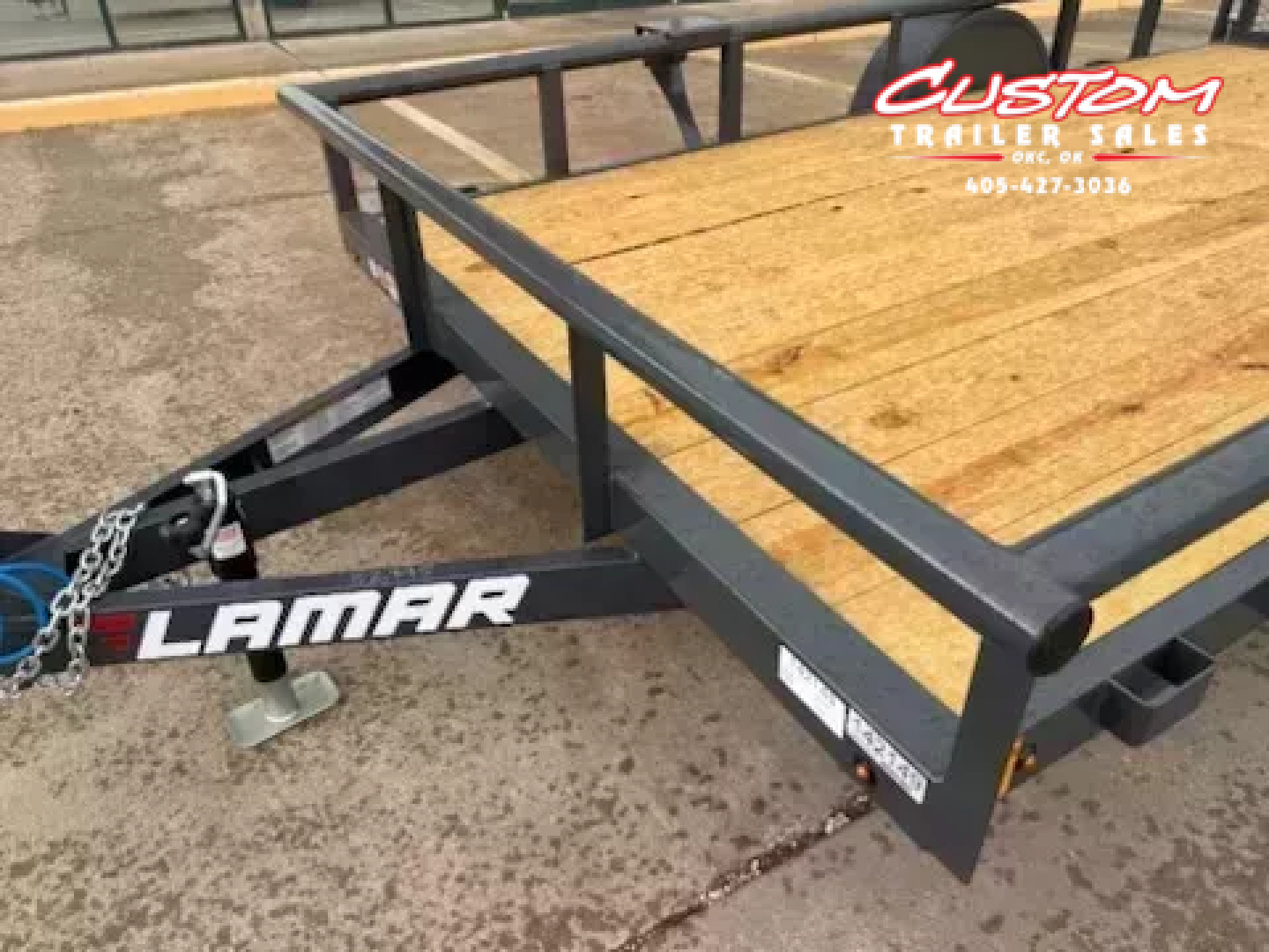 New #146104 2026 LAMAR UC 12 X 77 SINGLE AXLE PIPE TOP 3K UTILITY TRAILER W/ REAR RAMP GATE