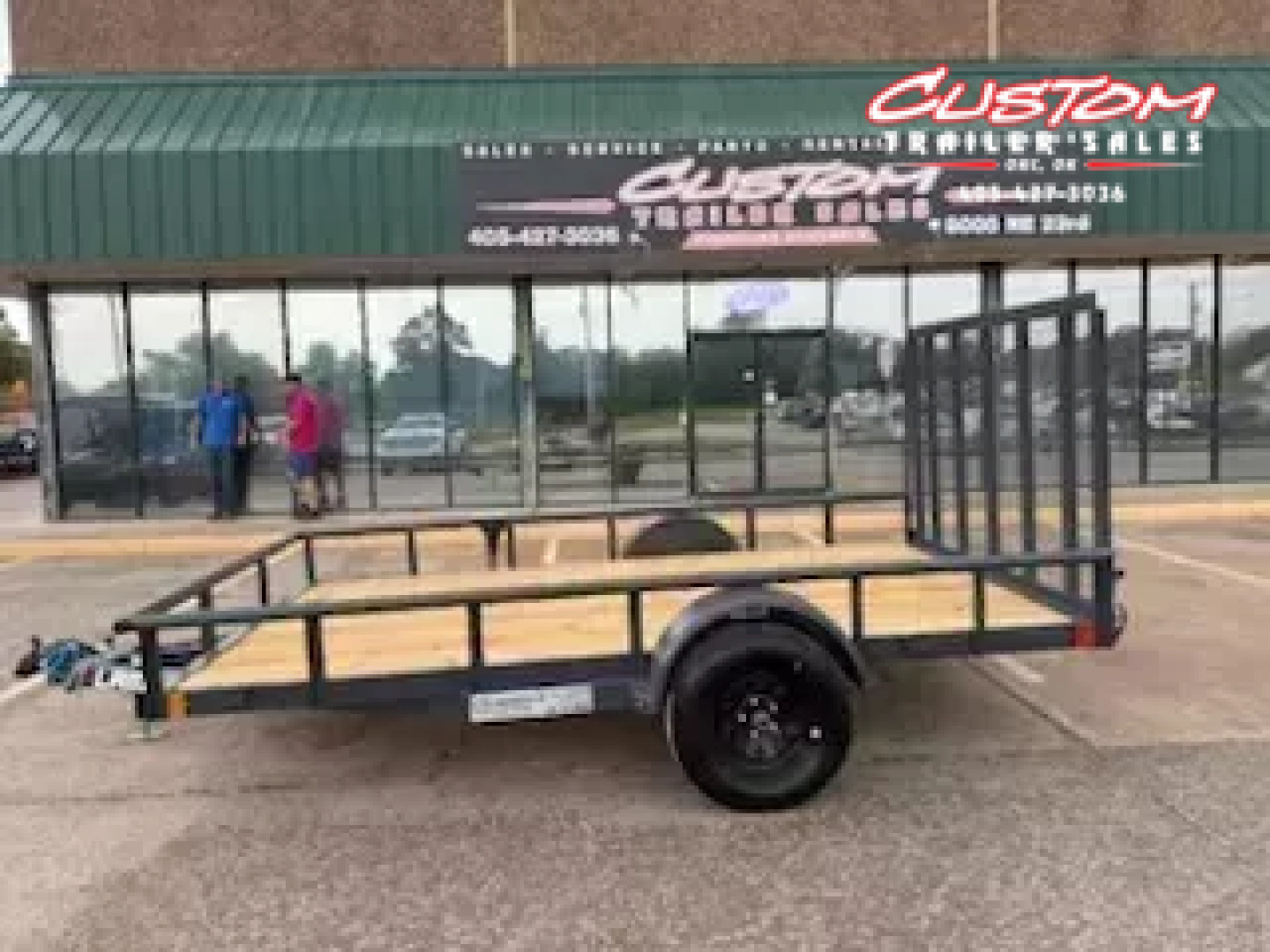 New #146104 2026 LAMAR UC 12 X 77 SINGLE AXLE PIPE TOP 3K UTILITY TRAILER W/ REAR RAMP GATE