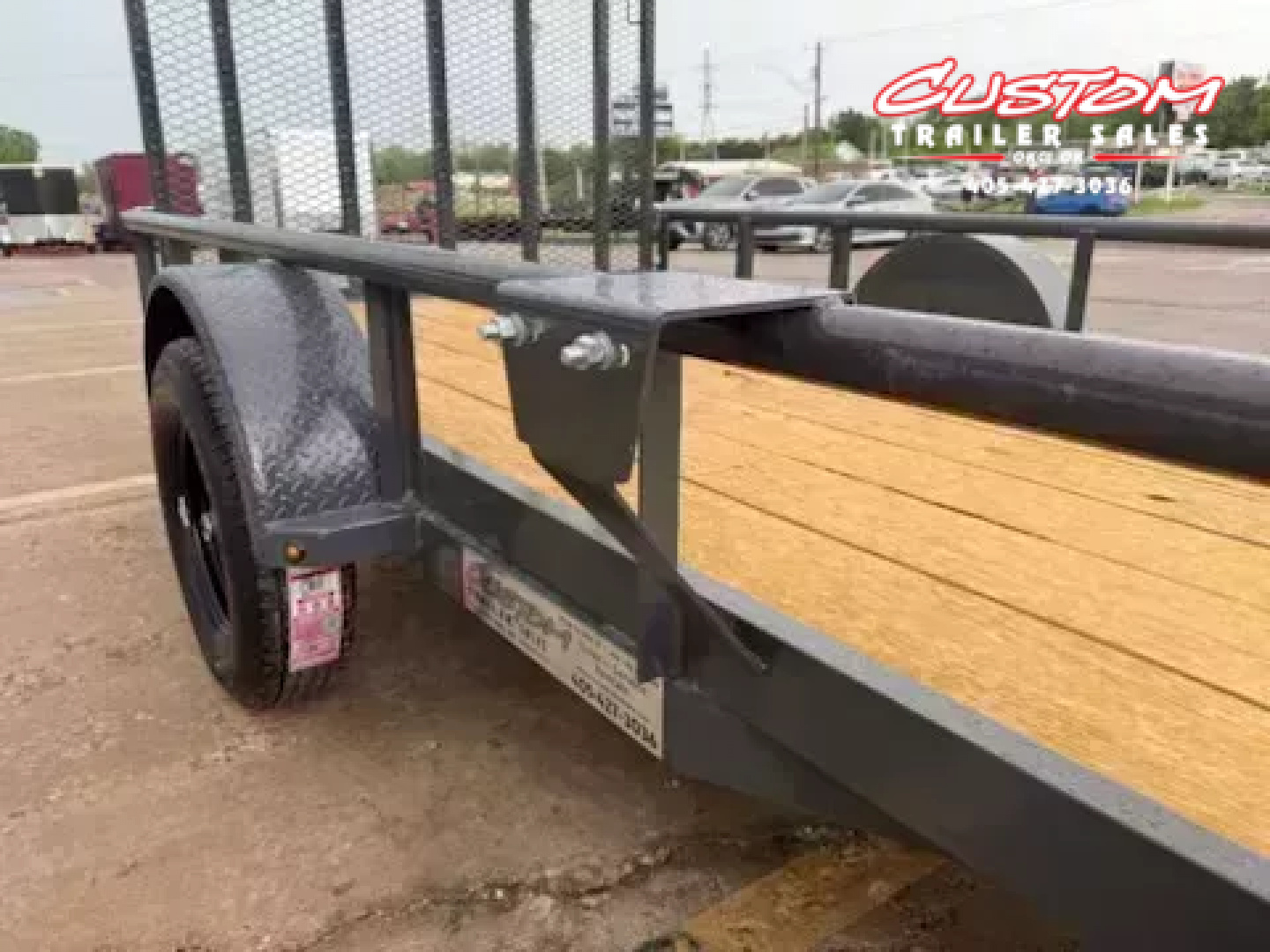 New #146104 2026 LAMAR UC 12 X 77 SINGLE AXLE PIPE TOP 3K UTILITY TRAILER W/ REAR RAMP GATE