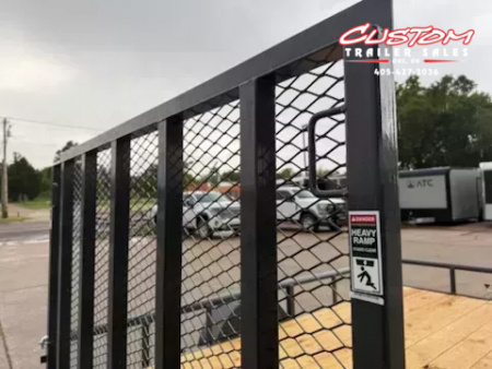 New #146104 2026 LAMAR UC 12 X 77 SINGLE AXLE PIPE TOP 3K UTILITY TRAILER W/ REAR RAMP GATE