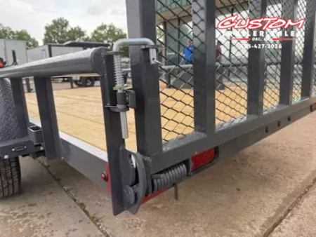 New #146104 2026 LAMAR UC 12 X 77 SINGLE AXLE PIPE TOP 3K UTILITY TRAILER W/ REAR RAMP GATE