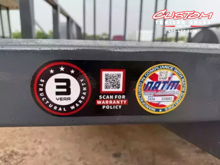 New #146104 2026 LAMAR UC 12 X 77 SINGLE AXLE PIPE TOP 3K UTILITY TRAILER W/ REAR RAMP GATE