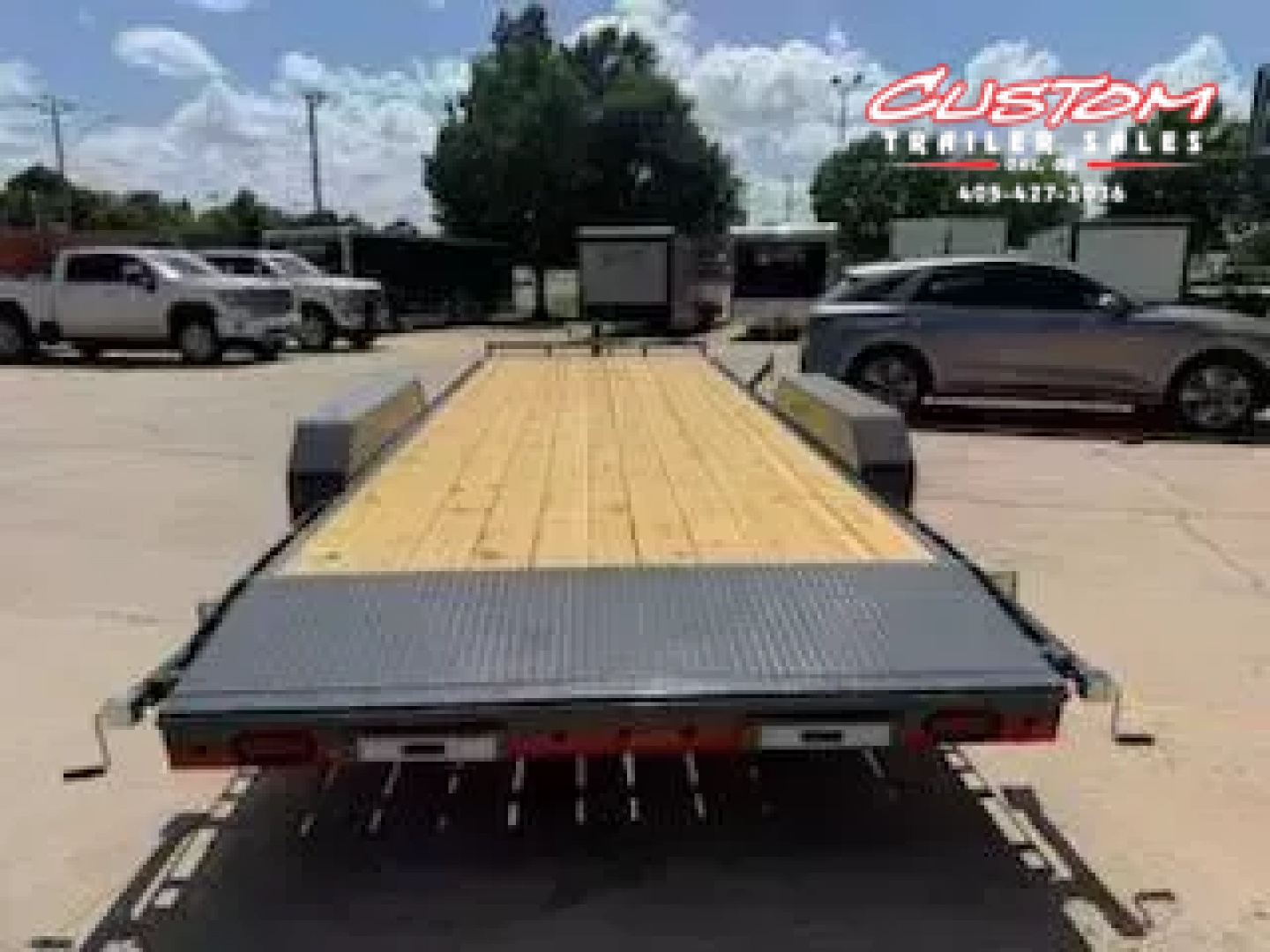 New #145634 LAMAR H6 22 X 83 TANDEM AXLE 14K EQUIPMENT HAULER W/ SLIDE IN RAMPS