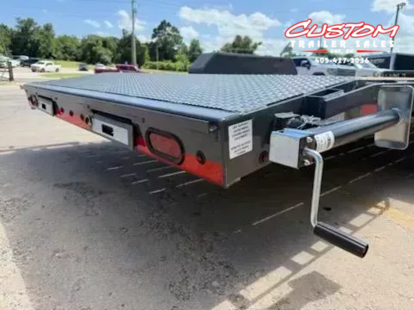 New #145634 LAMAR H6 22 X 83 TANDEM AXLE 14K EQUIPMENT HAULER W/ SLIDE IN RAMPS