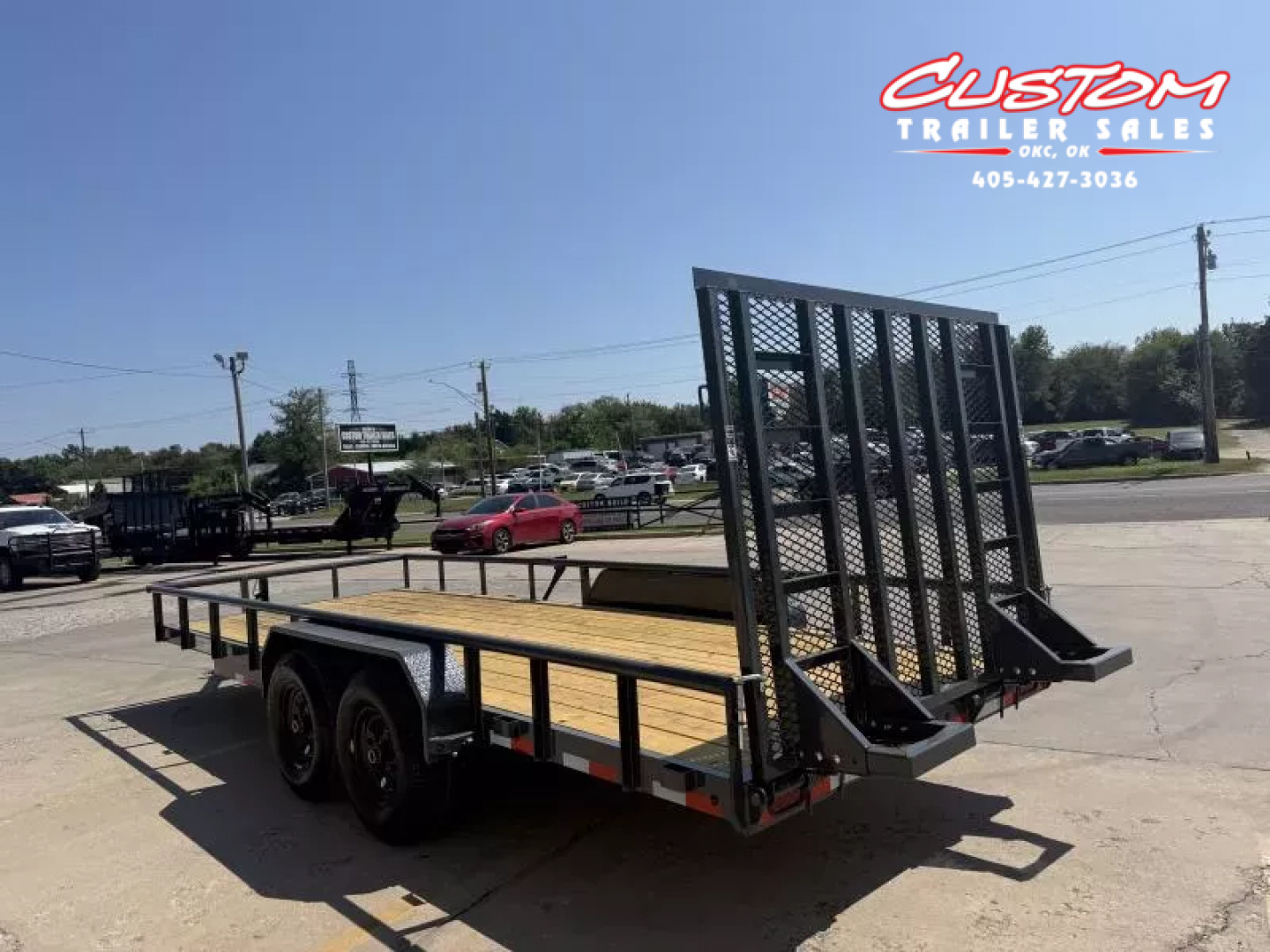New #146637 2026 LAMAR U5 20 X 83 TANDEM AXLE PIPE TOP 10K UTILITY W/ REAR RAMP GATE