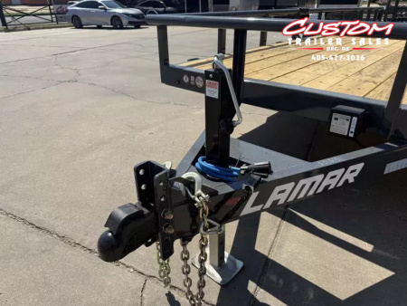New #146637 2026 LAMAR U5 20 X 83 TANDEM AXLE PIPE TOP 10K UTILITY W/ REAR RAMP GATE
