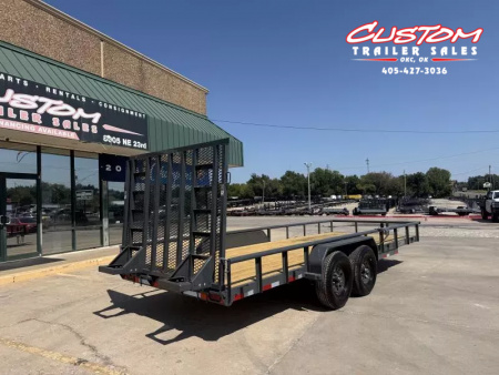 New #146709 2026 LAMAR U5 20 X 83 TANDEM AXLE PIPE TOP 10K UTILITY W/ REAR RAMP GATE