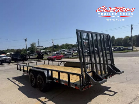 New #146709 2026 LAMAR U5 20 X 83 TANDEM AXLE PIPE TOP 10K UTILITY W/ REAR RAMP GATE