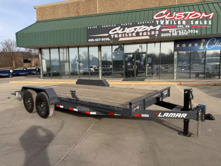 New #146987 2026 LAMAR H6 18 X 83 TANDEM AXLE 14K EQUIPMENT HAULER W/ SLIDE IN RAMPS