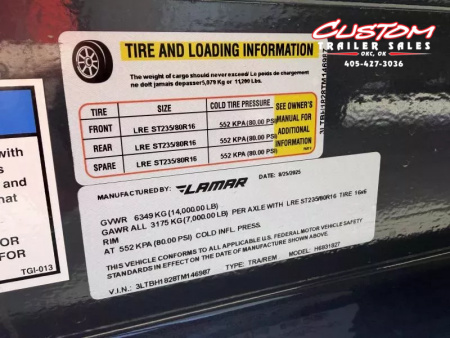 New #146987 2026 LAMAR H6 18 X 83 TANDEM AXLE 14K EQUIPMENT HAULER W/ SLIDE IN RAMPS