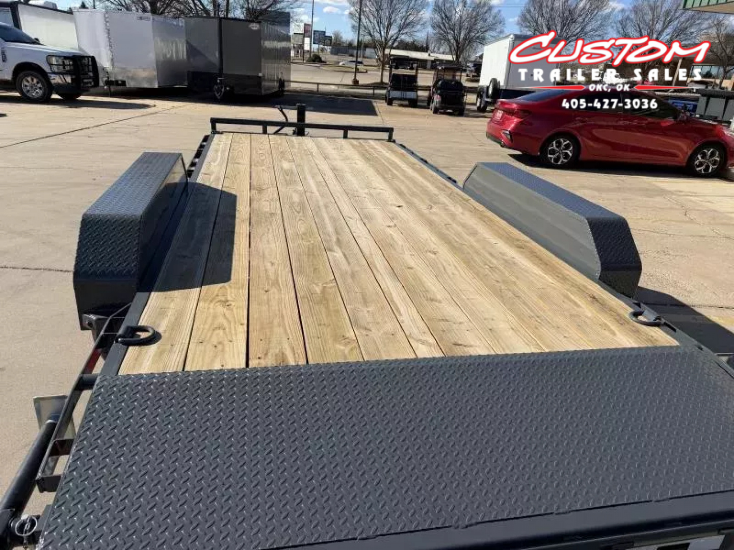 New #146989 2026 LAMAR H6 18 X 83 TANDEM AXLE 14K EQUIPMENT HAULER W/ SLIDE IN RAMPS