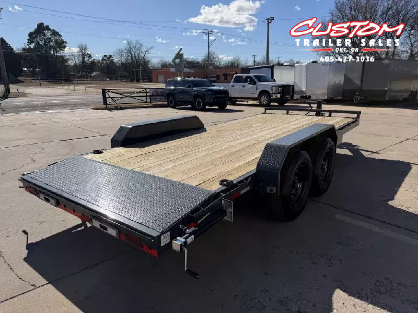 New #146989 2026 LAMAR H6 18 X 83 TANDEM AXLE 14K EQUIPMENT HAULER W/ SLIDE IN RAMPS