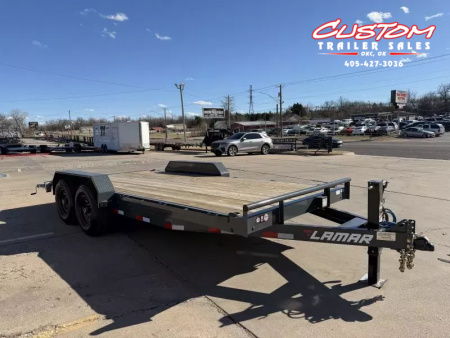 New #146989 2026 LAMAR H6 18 X 83 TANDEM AXLE 14K EQUIPMENT HAULER W/ SLIDE IN RAMPS