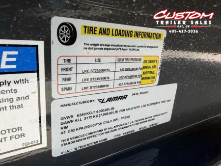 New #146989 2026 LAMAR H6 18 X 83 TANDEM AXLE 14K EQUIPMENT HAULER W/ SLIDE IN RAMPS