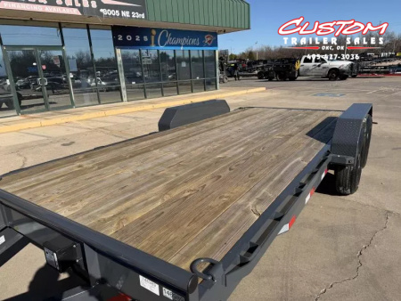 New #146989 2026 LAMAR H6 18 X 83 TANDEM AXLE 14K EQUIPMENT HAULER W/ SLIDE IN RAMPS