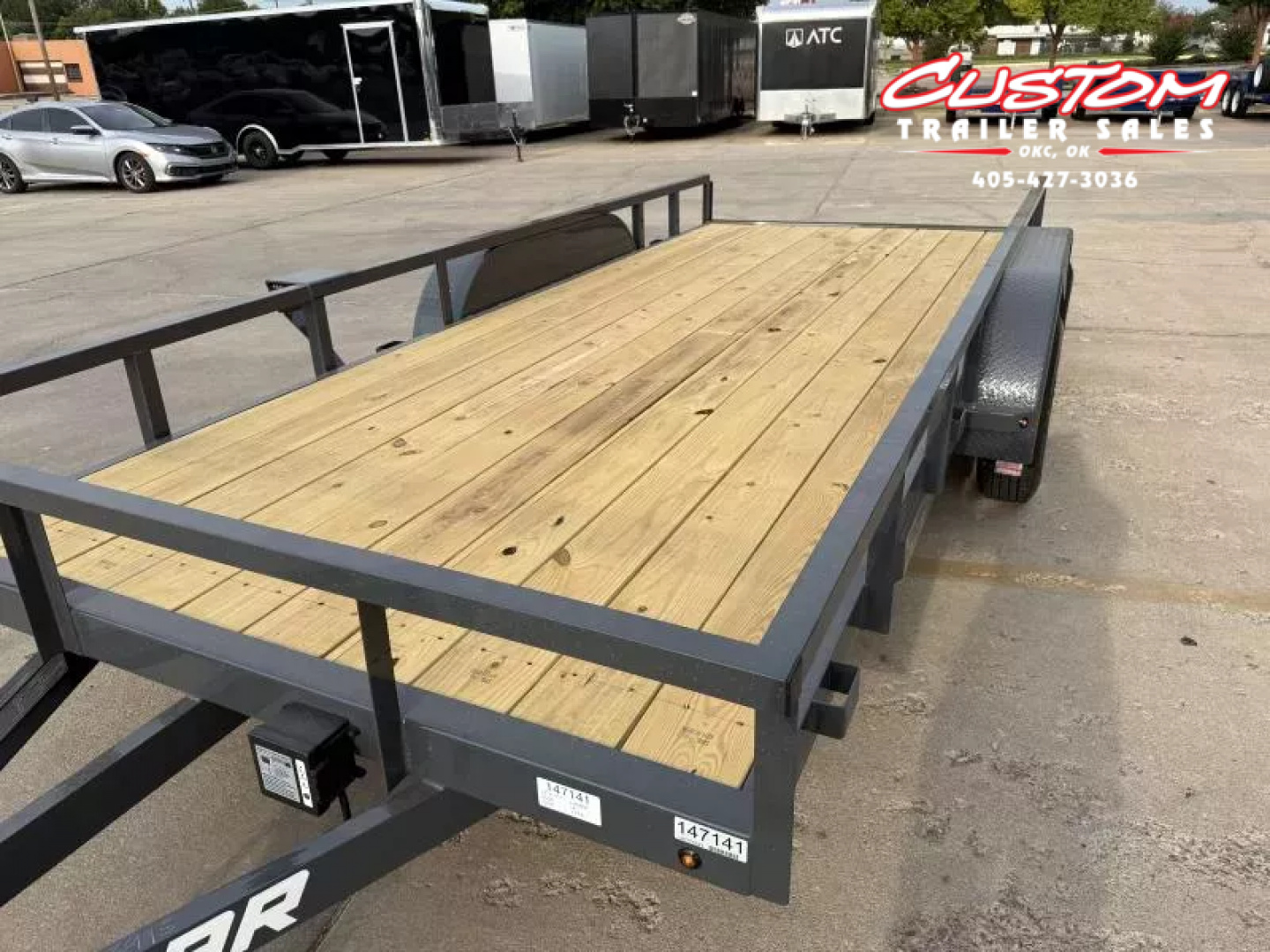 New #147141 2026 LAMAR UC 16 X 77 TANDEM AXLE 7K SQUARE TUBE TOP UTILITY W/ SLIDE IN RAMPS