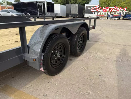 New #147141 2026 LAMAR UC 16 X 77 TANDEM AXLE 7K SQUARE TUBE TOP UTILITY W/ SLIDE IN RAMPS