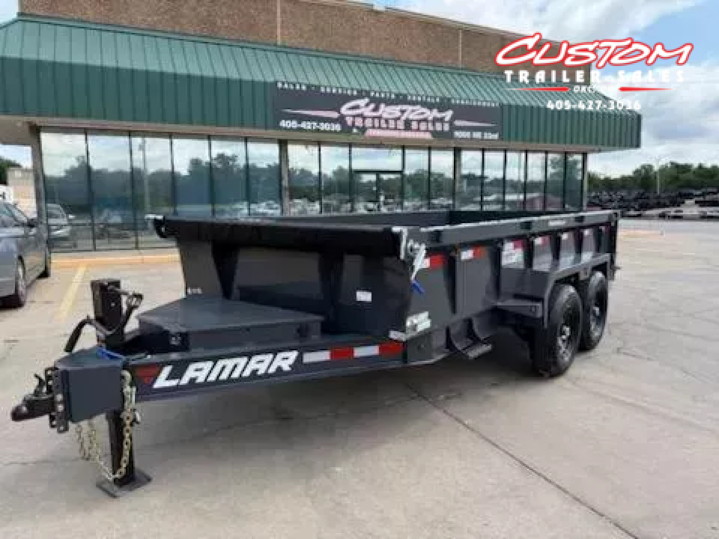 New #147487 2026 LAMAR DL 14 X 83 TANDEM AXLE LOW PRO 14K BUMPER PULL DUMP W/ 2' SIDES