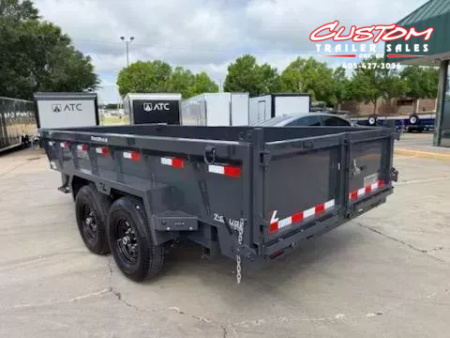 New #147487 2026 LAMAR DL 14 X 83 TANDEM AXLE LOW PRO 14K BUMPER PULL DUMP W/ 2' SIDES