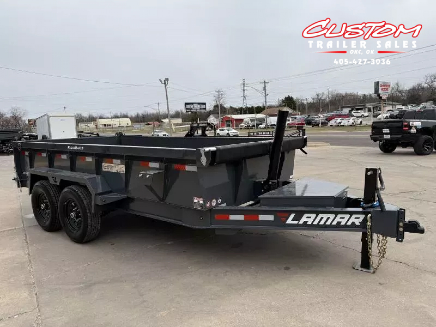 New #147497 2026 LAMAR DT 14 X 83 TANDEM AXLE BUMPER PULL 14K TELESCOPIC DUMP W/ 2' SIDES