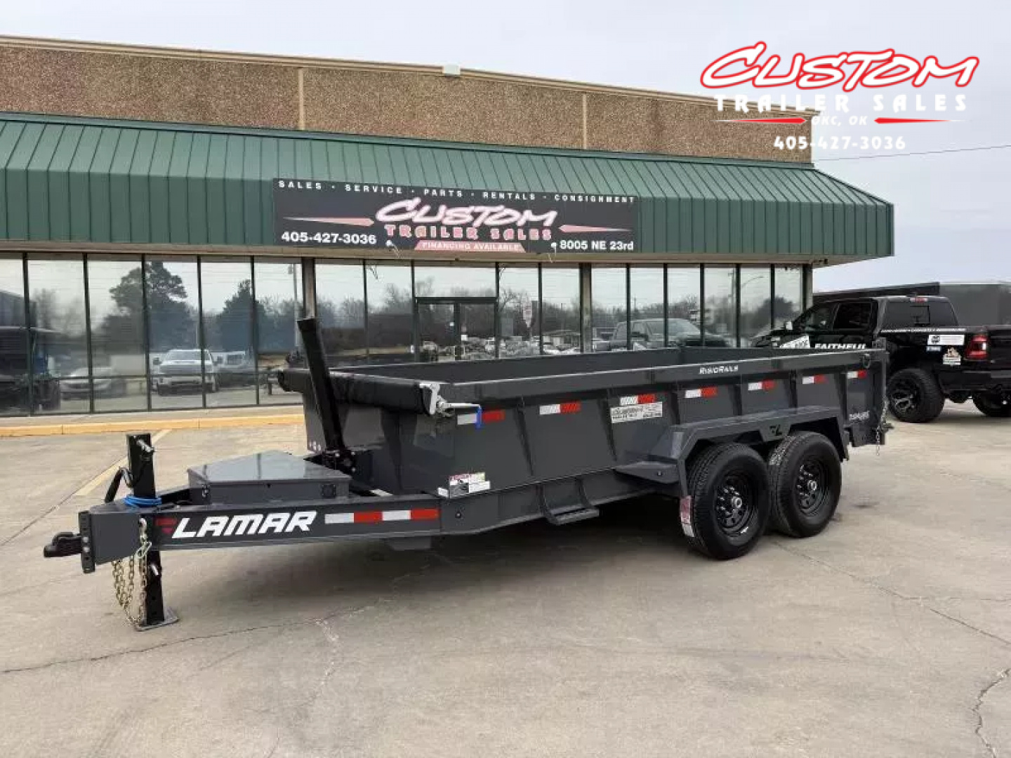 New #147497 2026 LAMAR DT 14 X 83 TANDEM AXLE BUMPER PULL 14K TELESCOPIC DUMP W/ 2' SIDES