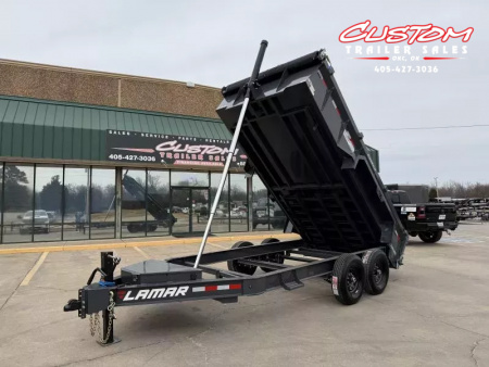 New #147497 2026 LAMAR DT 14 X 83 TANDEM AXLE BUMPER PULL 14K TELESCOPIC DUMP W/ 2' SIDES
