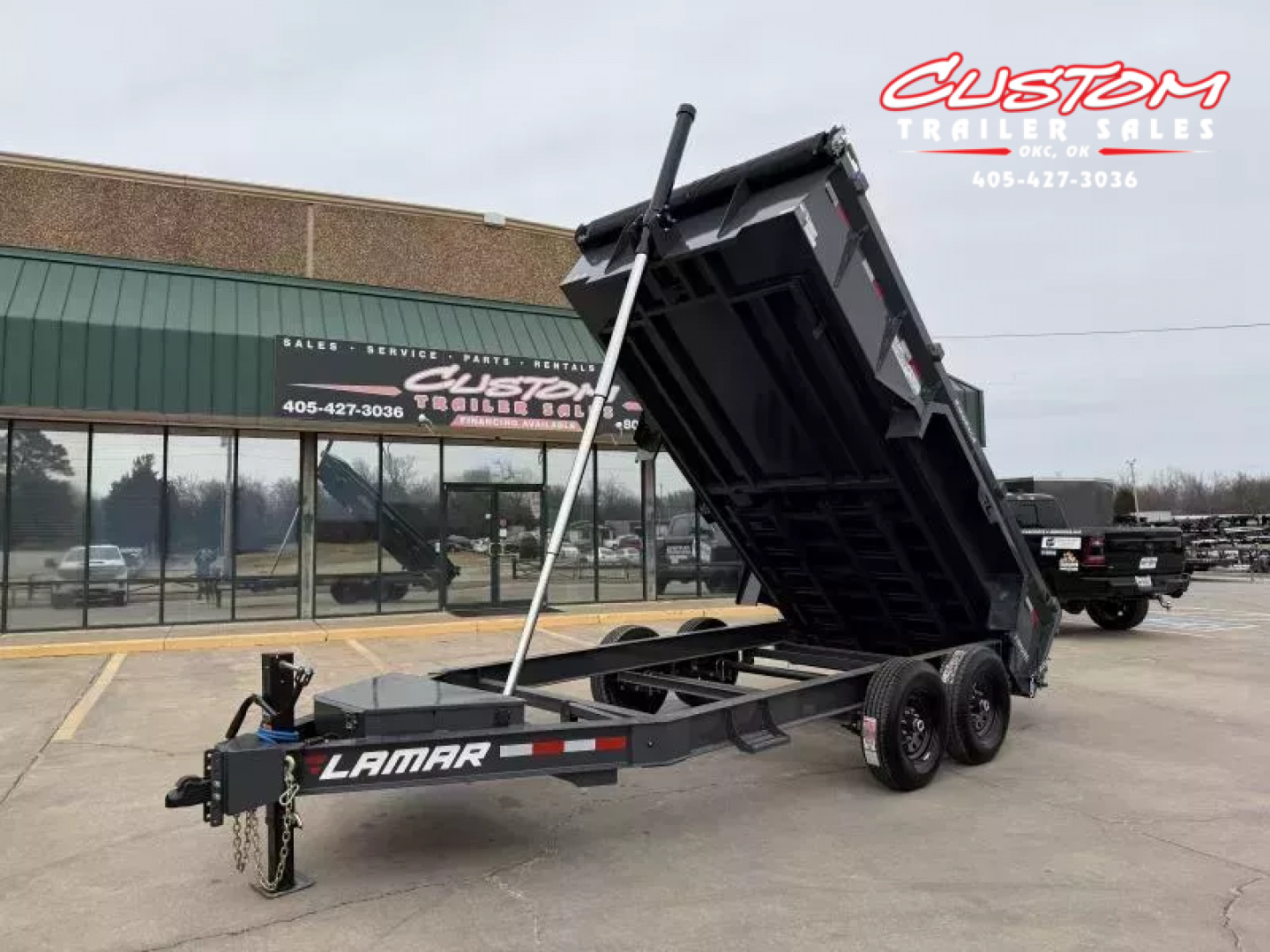 New #147498 2026 LAMAR DT 14 X 83 TANDEM AXLE BUMPER PULL 14K TELESCOPIC DUMP W/ 2' SIDES