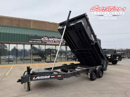 New #147498 2026 LAMAR DT 14 X 83 TANDEM AXLE BUMPER PULL 14K TELESCOPIC DUMP W/ 2' SIDES