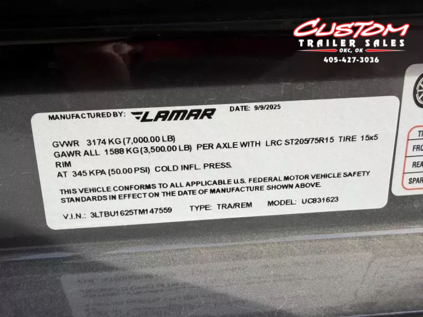 New #147559 2026 LAMAR UC 16 X 83 TANDEM AXLE ANGLE TOP 7K UTILITY W/ REAR RAMP GATE