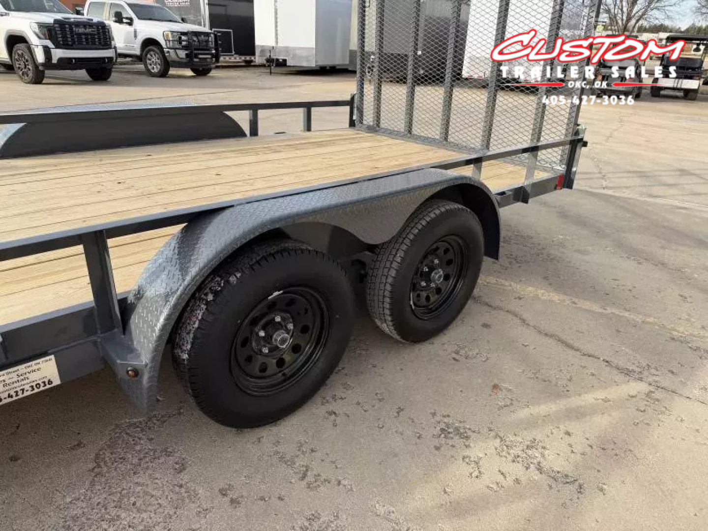 New #147559 2026 LAMAR UC 16 X 83 TANDEM AXLE ANGLE TOP 7K UTILITY W/ REAR RAMP GATE