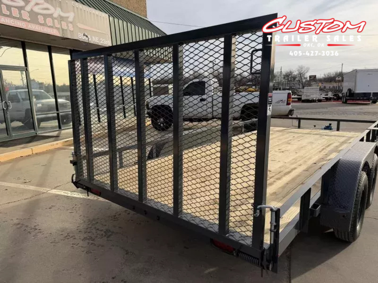 New #147559 2026 LAMAR UC 16 X 83 TANDEM AXLE ANGLE TOP 7K UTILITY W/ REAR RAMP GATE