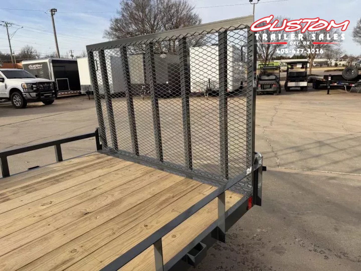 New #147559 2026 LAMAR UC 16 X 83 TANDEM AXLE ANGLE TOP 7K UTILITY W/ REAR RAMP GATE