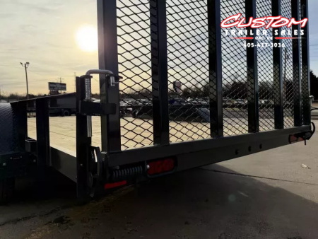 New #147559 2026 LAMAR UC 16 X 83 TANDEM AXLE ANGLE TOP 7K UTILITY W/ REAR RAMP GATE