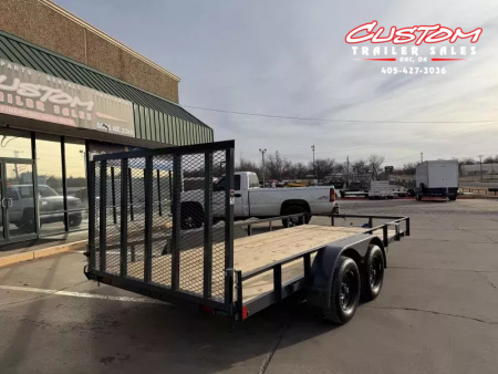 New #147559 2026 LAMAR UC 16 X 83 TANDEM AXLE ANGLE TOP 7K UTILITY W/ REAR RAMP GATE