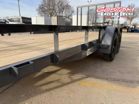 New #147559 2026 LAMAR UC 16 X 83 TANDEM AXLE ANGLE TOP 7K UTILITY W/ REAR RAMP GATE