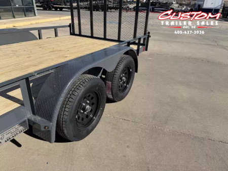 New #147943 2026 LAMAR UC 14 X 83 TANDEM AXLE ANGLE TOP 7K UTILITY W/ REAR RAMP GATE