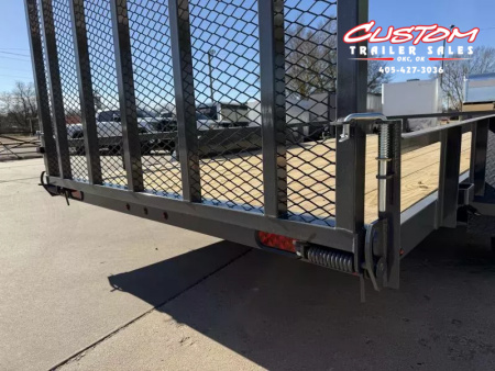 New #147943 2026 LAMAR UC 14 X 83 TANDEM AXLE ANGLE TOP 7K UTILITY W/ REAR RAMP GATE