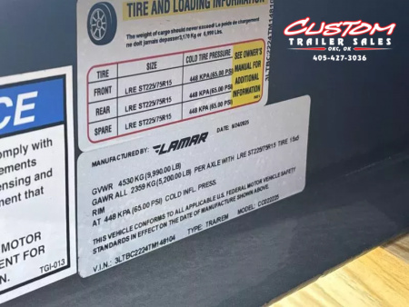 New #148104 2026 LAMAR CC 22 X 102 TANDEM AXLE 10K WOOD FLOOR CAR HAULER