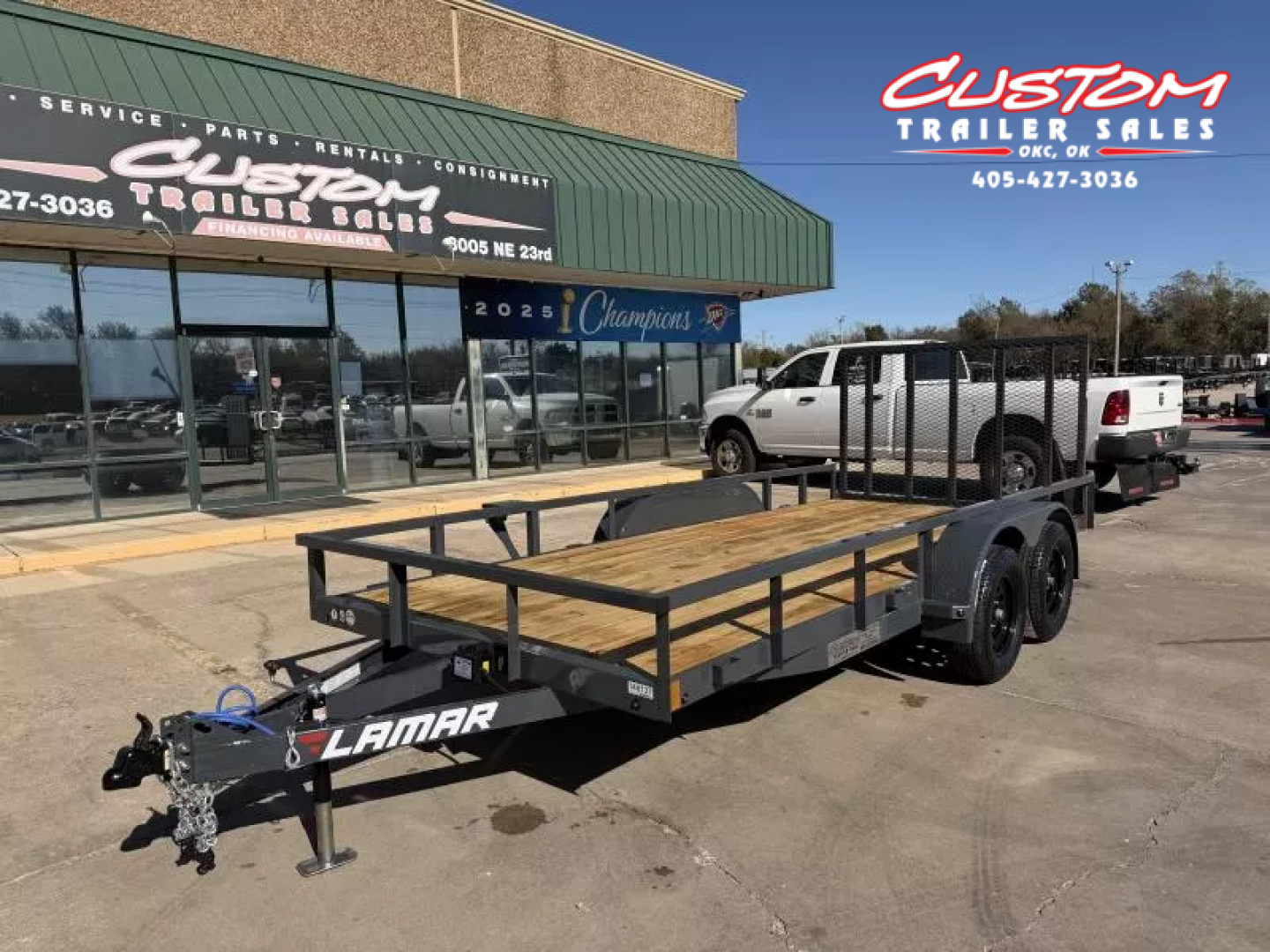 New #148137 2026 LAMAR UC 16 X 77 TANDEM AXLE 7K SQUARE TUBE TOP UTILITY W/ RAMP GATE