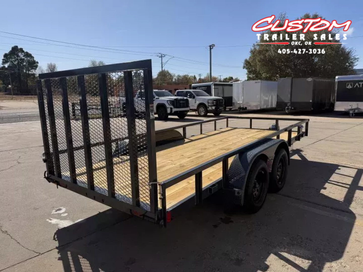 New #148137 2026 LAMAR UC 16 X 77 TANDEM AXLE 7K SQUARE TUBE TOP UTILITY W/ RAMP GATE