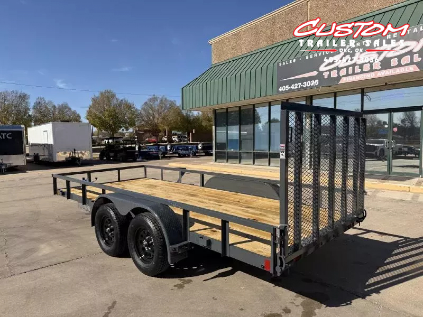 New #148137 2026 LAMAR UC 16 X 77 TANDEM AXLE 7K SQUARE TUBE TOP UTILITY W/ RAMP GATE