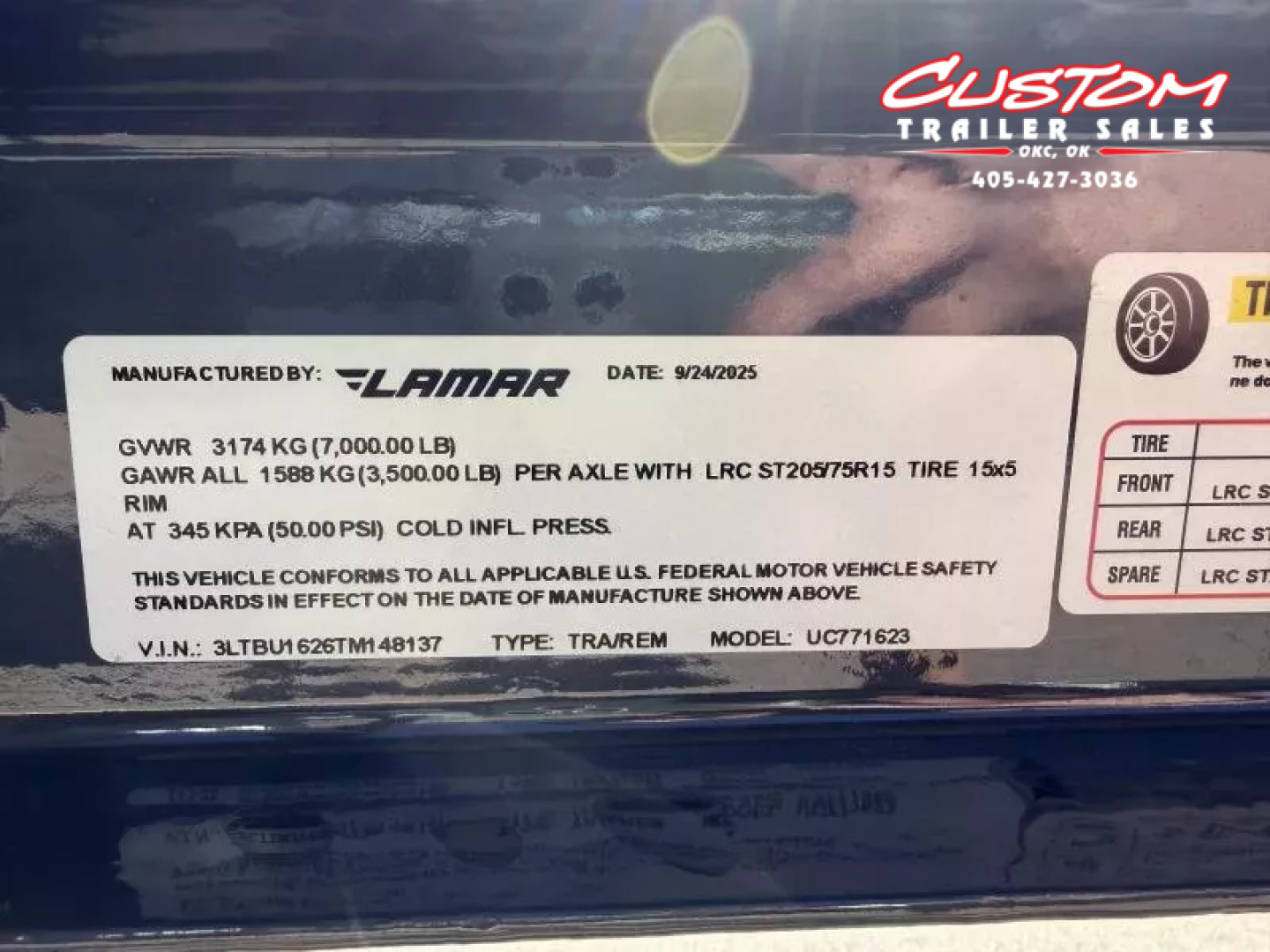 New #148137 2026 LAMAR UC 16 X 77 TANDEM AXLE 7K SQUARE TUBE TOP UTILITY W/ RAMP GATE