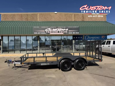 New #148137 2026 LAMAR UC 16 X 77 TANDEM AXLE 7K SQUARE TUBE TOP UTILITY W/ RAMP GATE