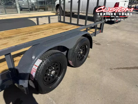 New #148137 2026 LAMAR UC 16 X 77 TANDEM AXLE 7K SQUARE TUBE TOP UTILITY W/ RAMP GATE