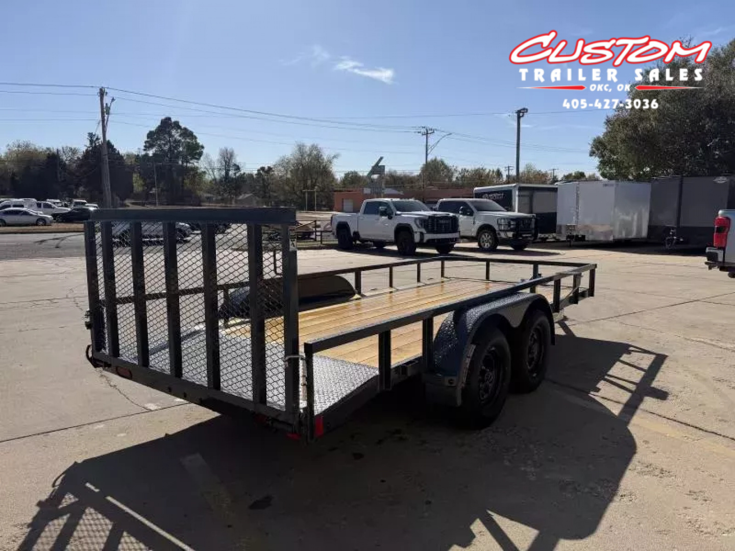 New #148138 2026 LAMAR UC 16 X 77 TANDEM AXLE SQUARE TUBE TOP 7K UTILITY W/ 2' DOVE & RAMP GATE