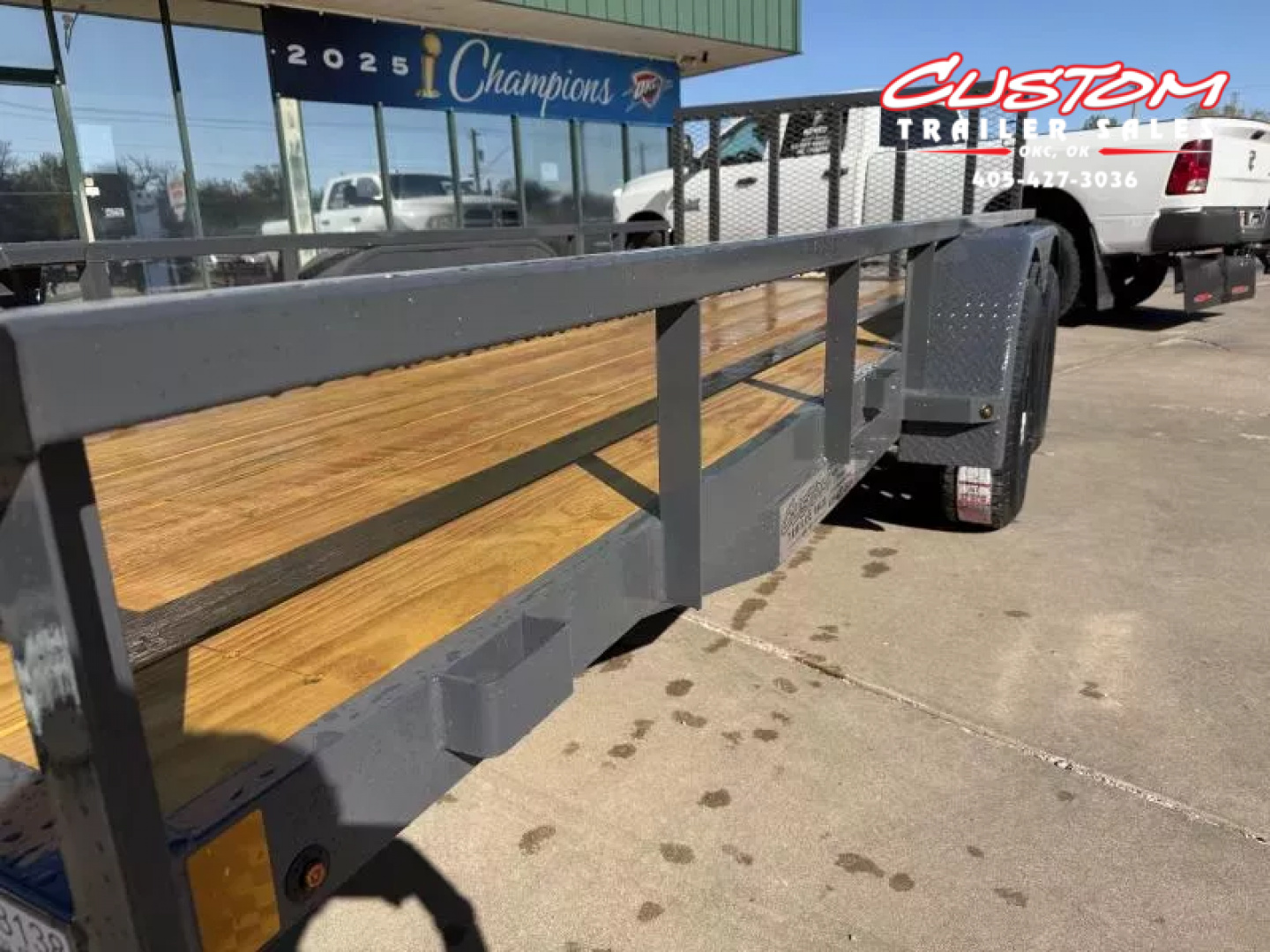 New #148138 2026 LAMAR UC 16 X 77 TANDEM AXLE SQUARE TUBE TOP 7K UTILITY W/ 2' DOVE & RAMP GATE