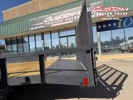 New #148138 2026 LAMAR UC 16 X 77 TANDEM AXLE SQUARE TUBE TOP 7K UTILITY W/ 2' DOVE & RAMP GATE