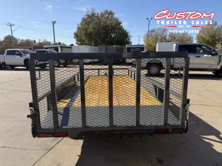 New #148138 2026 LAMAR UC 16 X 77 TANDEM AXLE SQUARE TUBE TOP 7K UTILITY W/ 2' DOVE & RAMP GATE