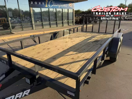 New #148151 2026 LAMAR UC 16 X 83 TANDEM AXLE SQUARE TUBE TOP 7K UTILITY W/ 2' DOVE & RAMP GATE